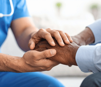 doctor patient hands