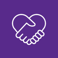 icon- heart hands purple